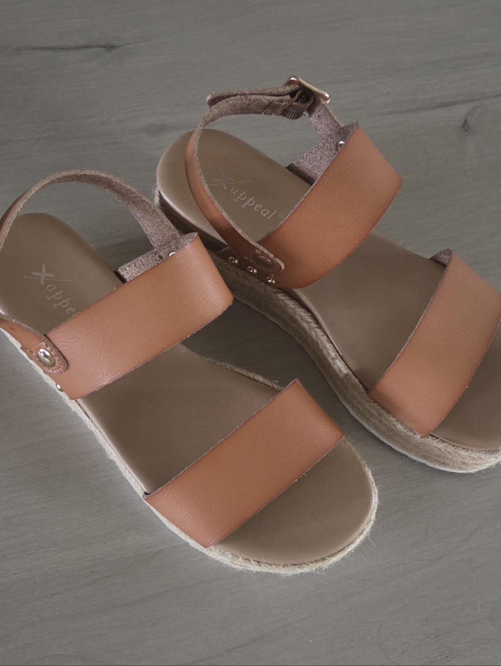 Xappeal Amelia Tan Espadrille Platform Sandals for Women Size 5.5